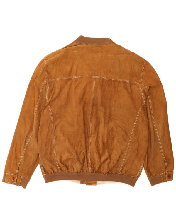Mabrun Chaqueta bomber de ante para hombre IT 54 2XL Beige