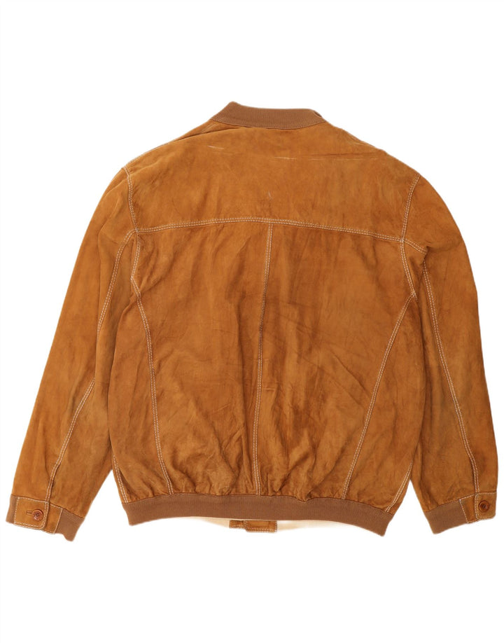 Mabrun Chaqueta bomber de ante para hombre IT 54 2XL Beige