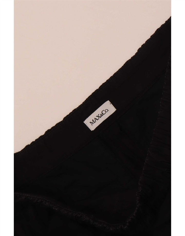 Max & Co. Pantalones capri de pierna ancha para mujer W30 L21 Negro