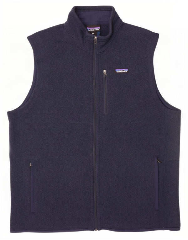 Patagonia Hombre Sin Mangas Chándal Top Chaqueta 2XL Azul Marino