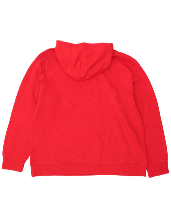 Reebok Sudadera con capucha gráfica para hombre, talla 2XL, algodón rojo