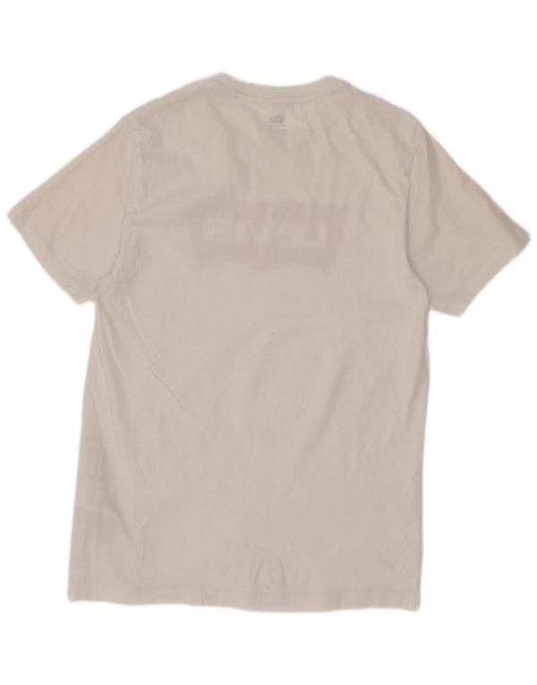 Levi's Camiseta gráfica para hombre Top mediano de algodón blanco