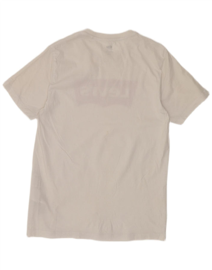 Levi's Camiseta gráfica para hombre Top mediano de algodón blanco