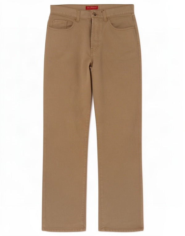 Ben Sherman Mens Straight Casual Trousers W32 L32 Beige Cotton
