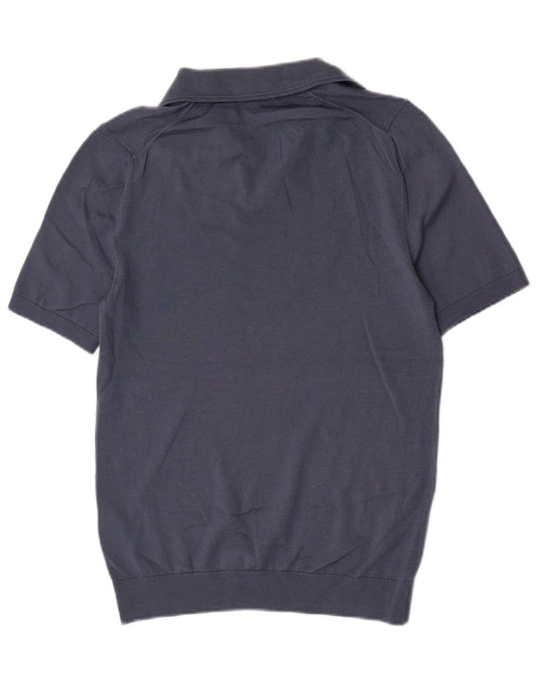 Polo Reiss Hombre De Lana Azul Pequeño
