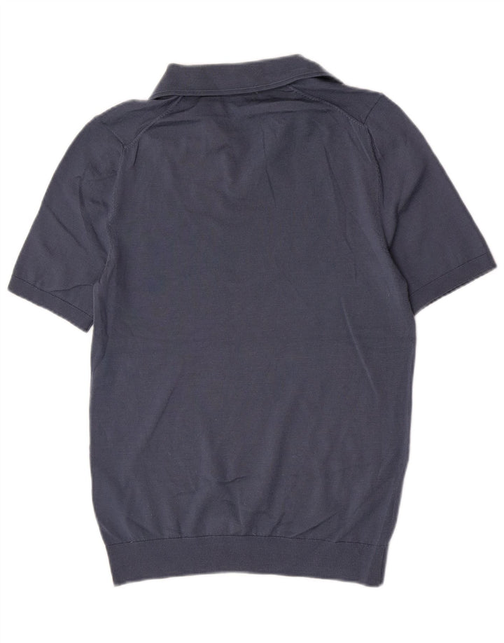 Polo Reiss Hombre De Lana Azul Pequeño