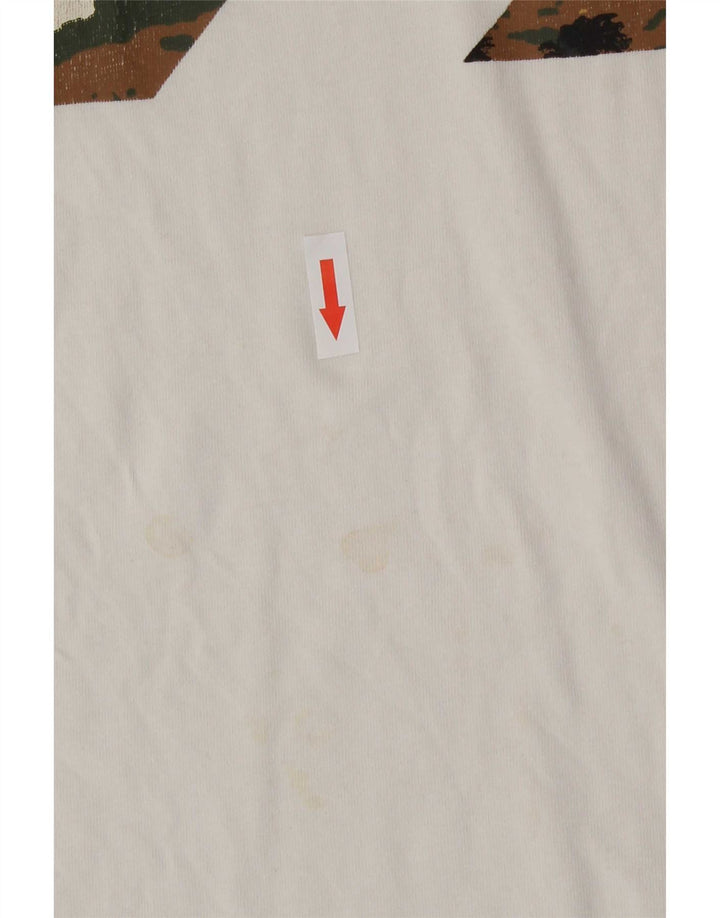 Camiseta con gráfico Converse para hombre Top mediano de algodón blanco