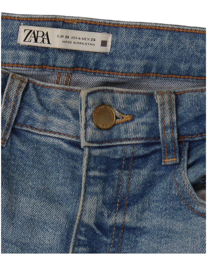 Zara Vaqueros Acampanados Mujer EU 36 XS W26 L30 Azul