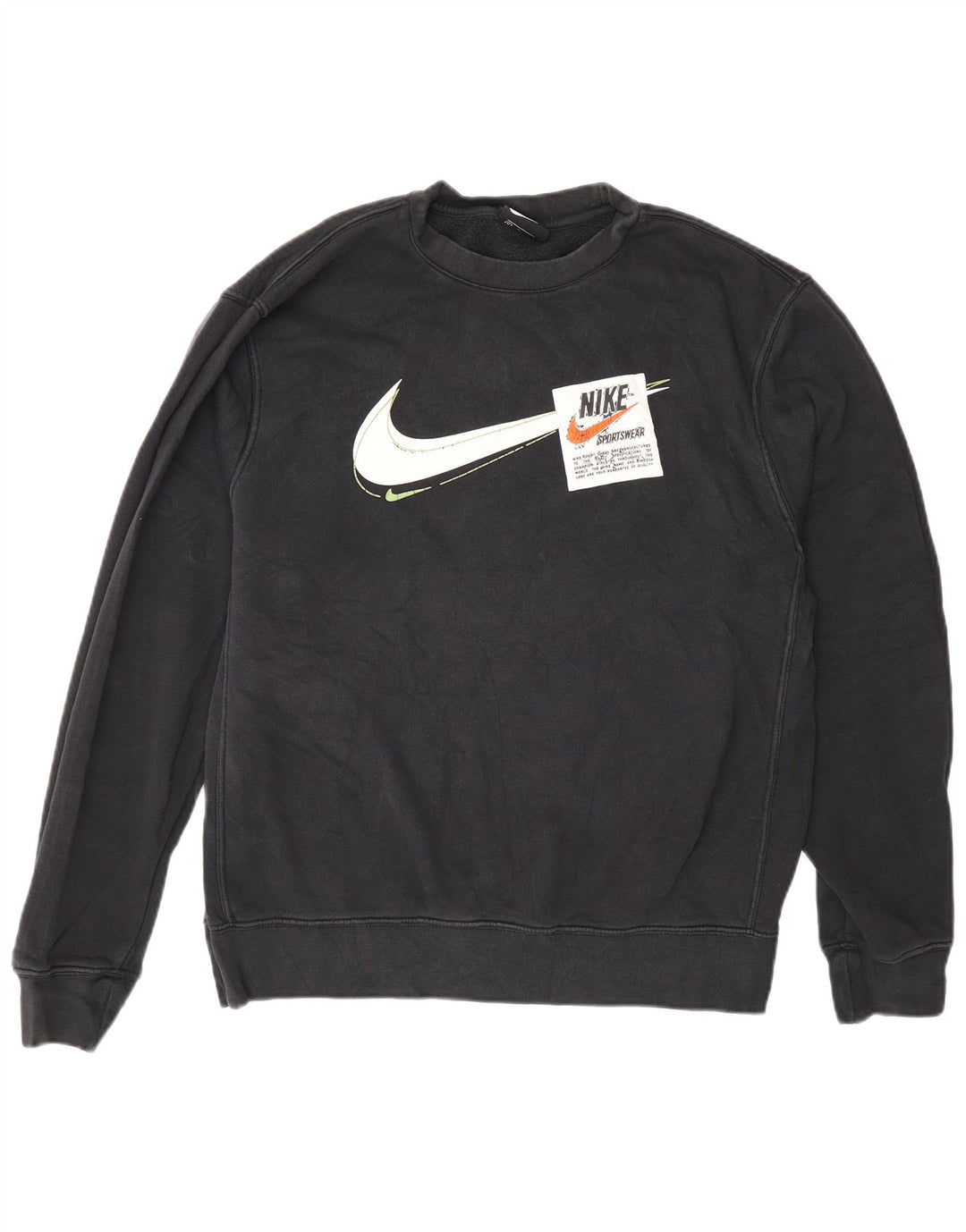 Nike Sudadera con gráfico gráfico tipo jersey de algodón negro mediano para hombre