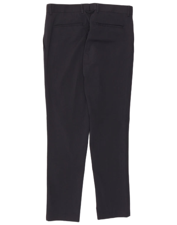 Zara Mens Slim Casual Pantalones EU 40 Medium W31 L30 Azul Marino Poliéster