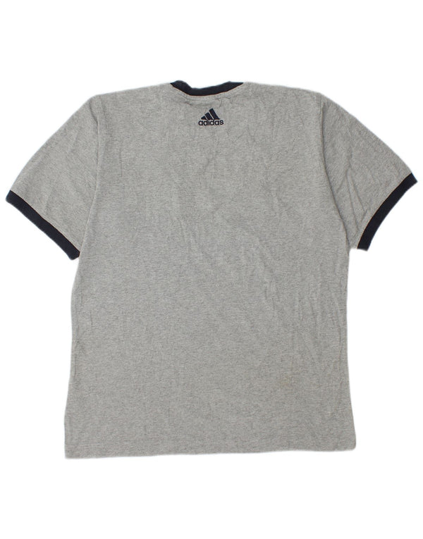 Adidas Camiseta gráfica para hombre Top XS Algodón moteado gris