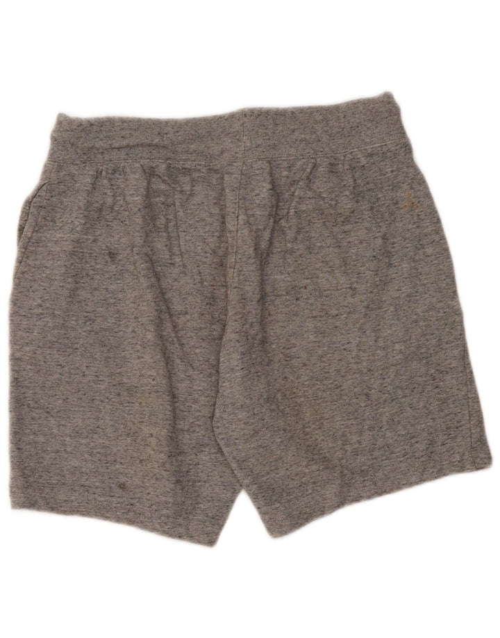 Champion Pantalones cortos deportivos para hombre de algodón moteado gris medio