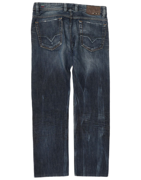 Diesel Hombre Viker-R-Box Vaqueros Rectos W30 L28 Algodón Azul