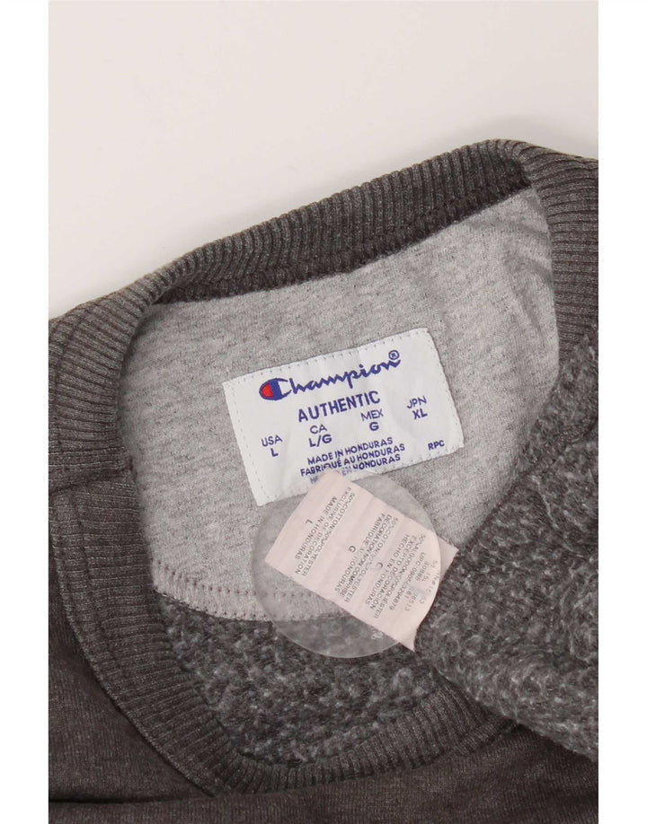Champion Sudadera Para Hombre Jumper Large Gris Algodón