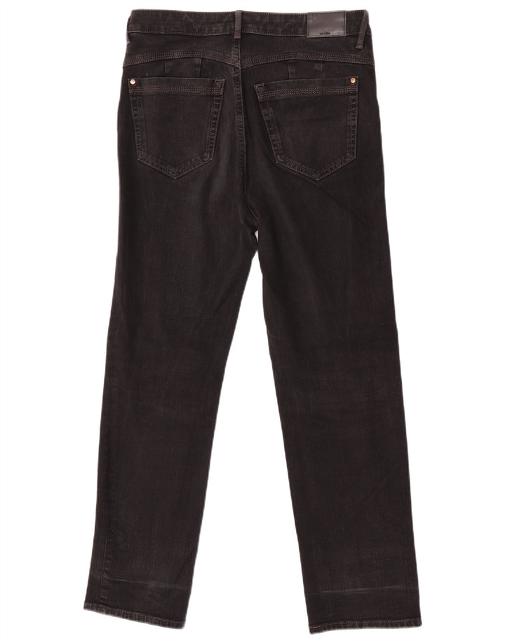 Marks & Spencer Vaqueros rectos para mujer UK 12 Medium W32 L27 Algodón negro