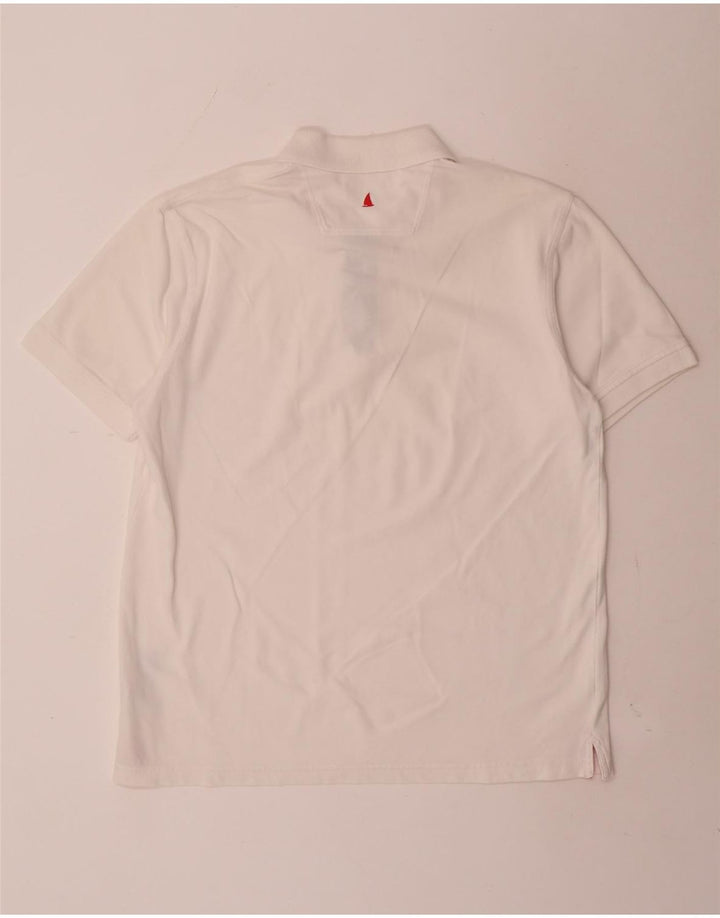 MUSTO Polo para hombre de algodón blanco grande