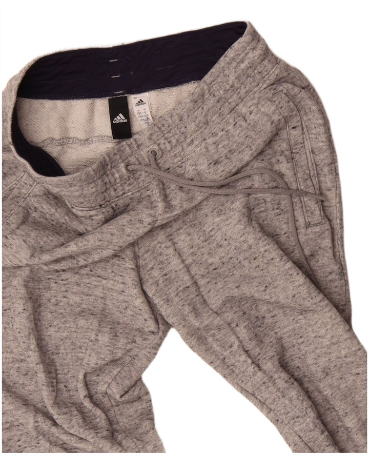 ADIDAS Pantalones de chándal para mujer Joggers UK 8/10 Pequeño gris moteado