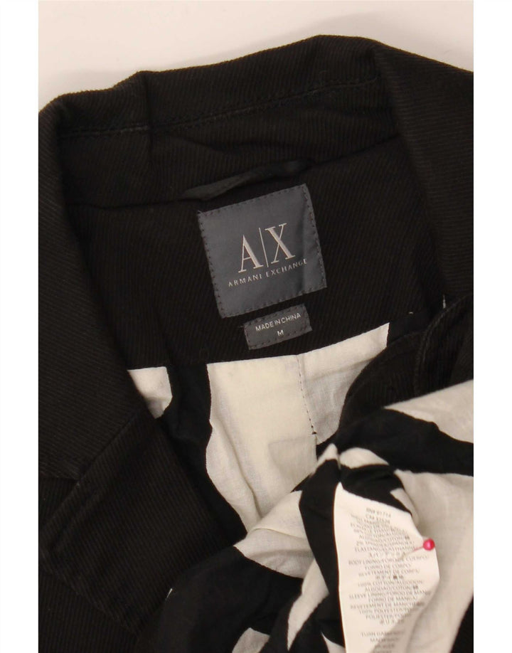 Armani Chaqueta corta tipo blazer con 3 botones para mujer UK 44 Mediana Algodón negro
