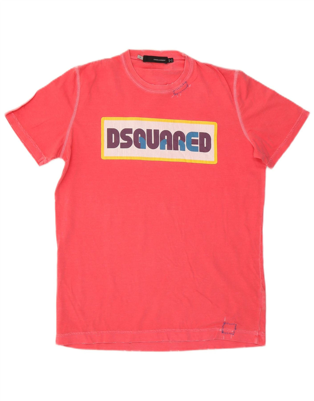Dsquared2 Hombre Camiseta Gráfica Top Pequeño Rosa
