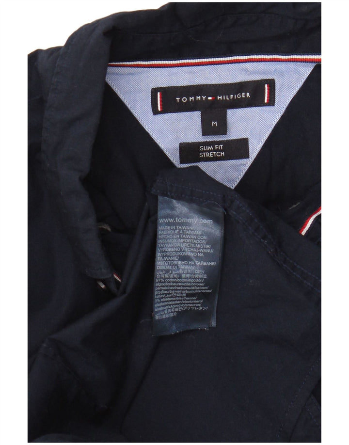 Camisa Tommy Hilfiger Hombre Slim Fit Algodón Azul Marino Medio