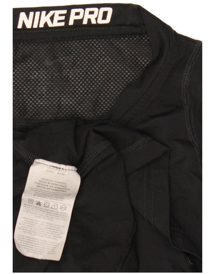 Nike Dri Fit Graphic Top manga larga para hombre, poliéster negro pequeño