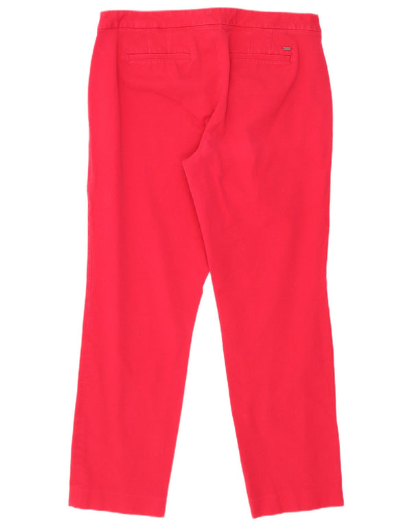 Tommy Hilfiger Pantalones Chinos Cortos para Mujer US 10 Grande W30 L26 Algodón Rojo