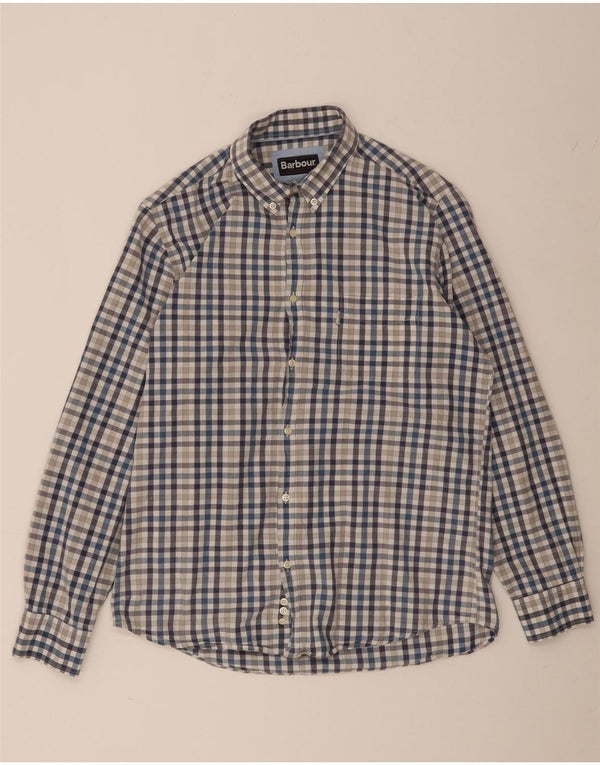 Camisa Barbour Hombre Vichy Azul Medio