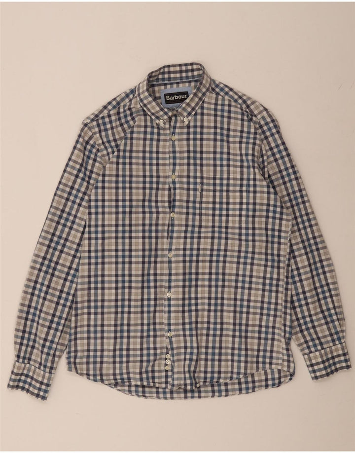 Camisa Barbour Hombre Vichy Azul Medio