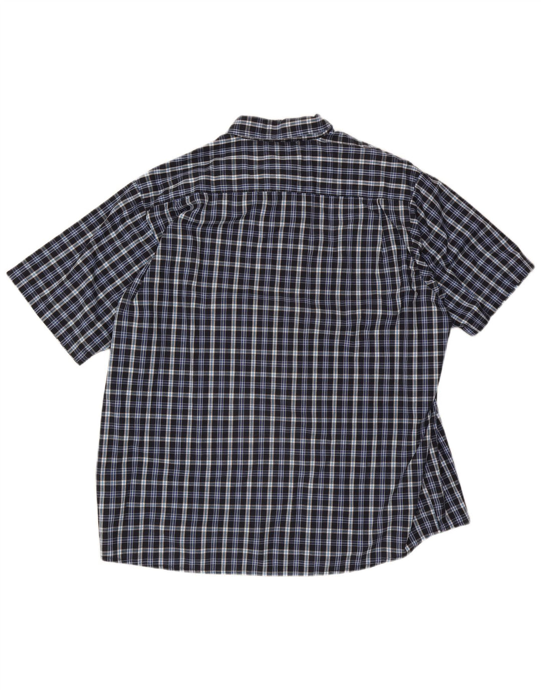 Lee - Camisa de manga corta para hombre, talla 2XL, algodón a cuadros azul marino