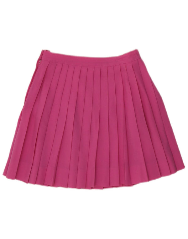 Stefanel Minifalda plisada para mujer IT 42 Medium W25 Lana rosa