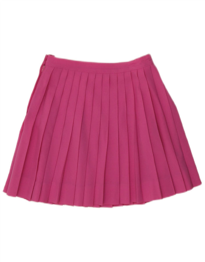 Stefanel Minifalda plisada para mujer IT 42 Medium W25 Lana rosa