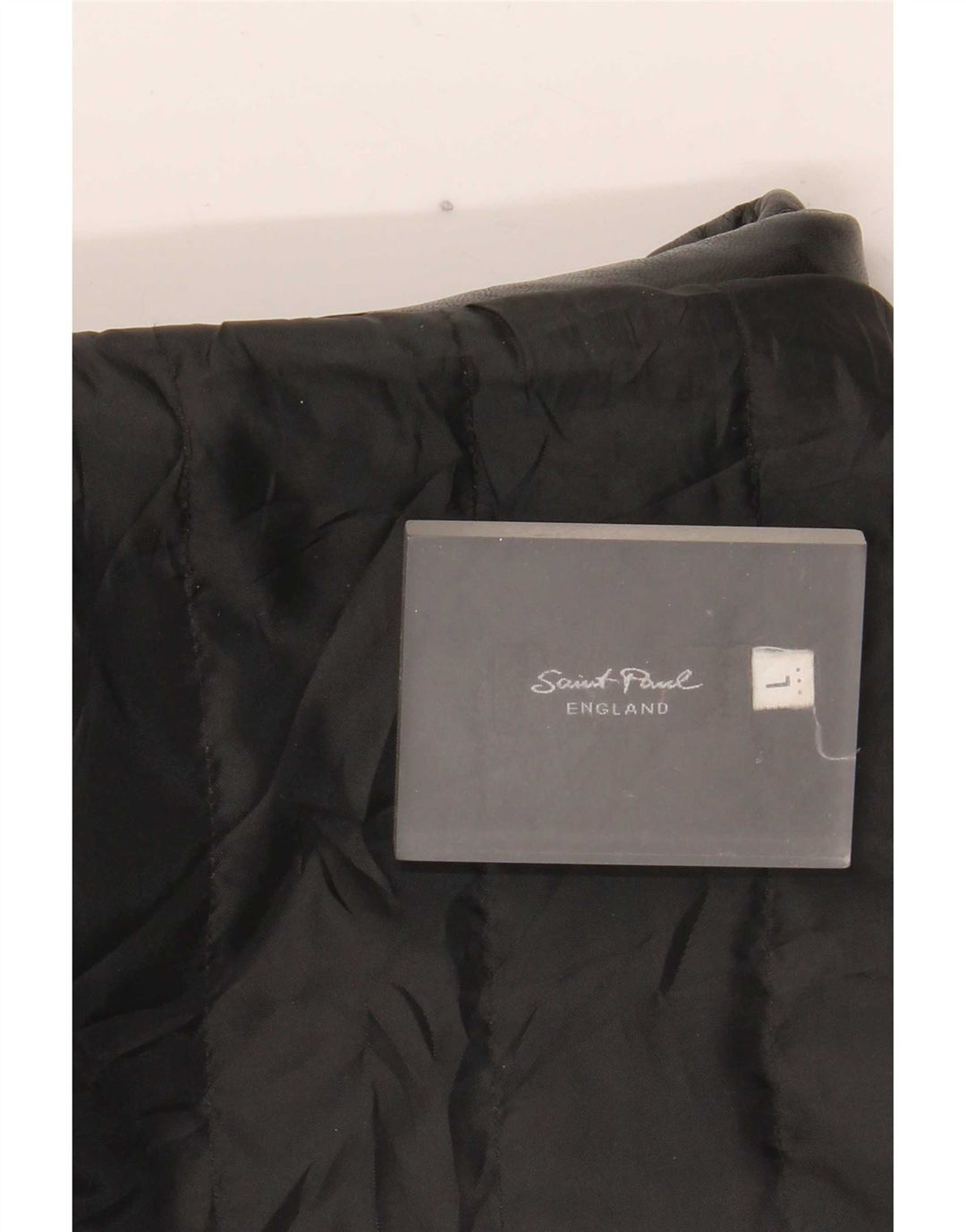 Vintage hombres regular fit chaqueta de cuero Reino Unido 40 grande negro