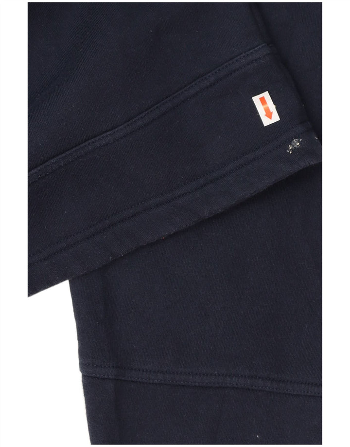 ADIDAS Hombre Loose Fit Sudadera Jumper Medio Azul Marino Algodón