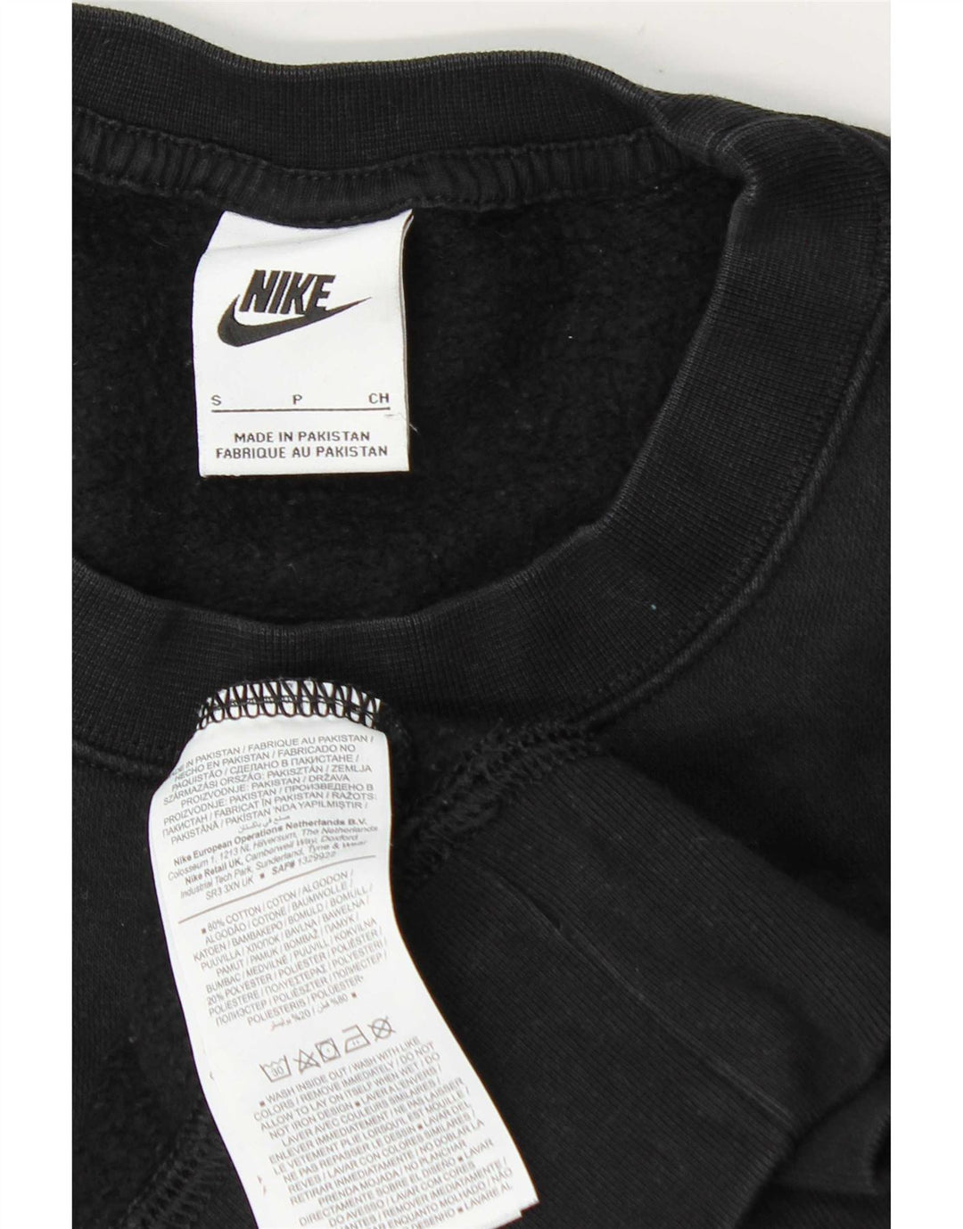 Nike - Sudadera extragrande para mujer, talla 10, talla pequeña, algodón negro