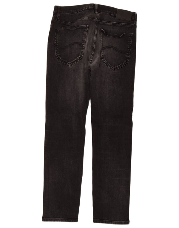 Lee Daren - Vaqueros rectos regulares para hombre W32 L30 algodón negro