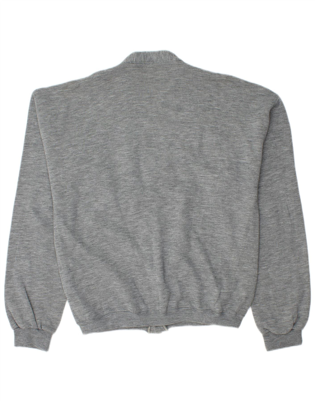 VINTAGE Hombres Cardigan Suéter Grande Gris Algodón