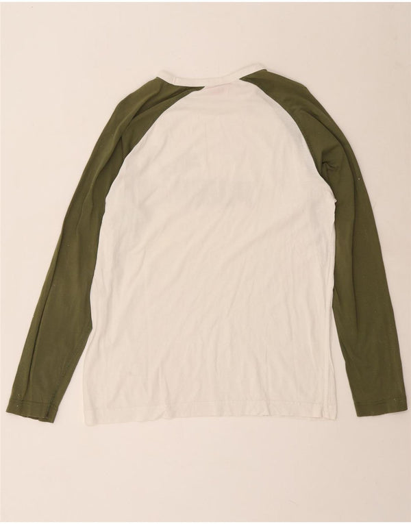 Puma Camiseta Gráfica De Manga Larga Con Bloques De Color Blanco Medio Para Hombre