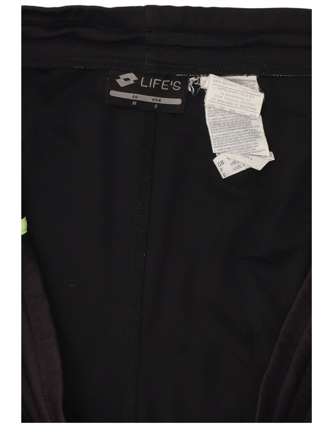 Lotto Shorts deportivos con gráficos para hombre Poliéster negro mediano