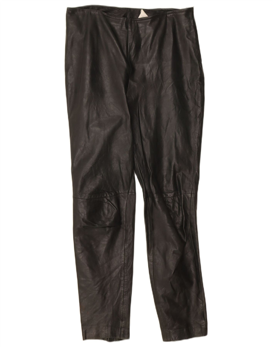 Mango Pantalones de cuero delgados para mujer EU 36 Small W24 L27 Cuero negro