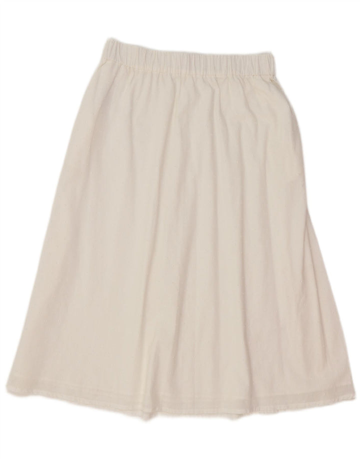 Benetton Falda Acampanada Mediana W30 Blanco Algodón
