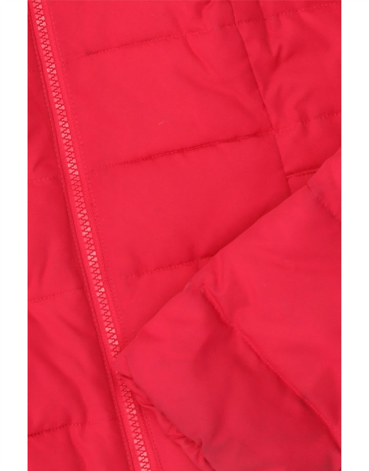 HOLLISTER Chaqueta acolchada con capucha para mujer UK 6 XS Poliéster rosa