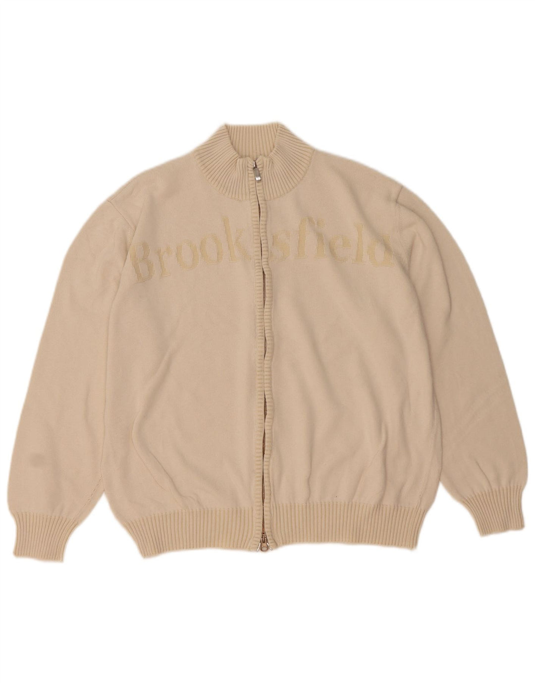 Brooksfield Mens Graphic Cardigan Suéter IT 50 Medio Beige