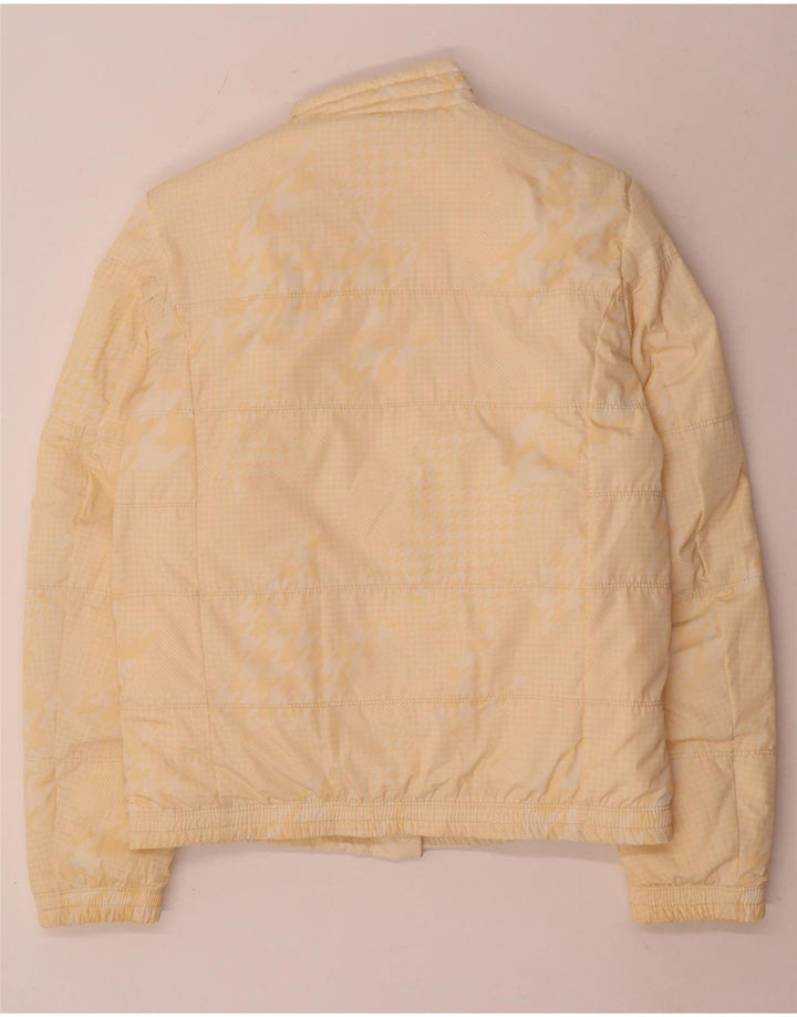 Hugo Boss Chaqueta acolchada reversible para mujer UK 8 Small Beige Poliéster