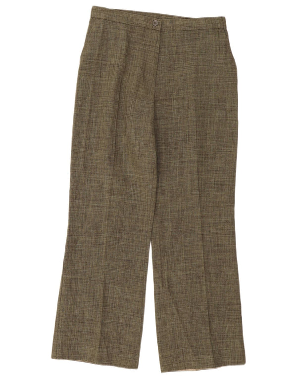 Marks & Spencer Pantalones Casuales para Mujer UK 12 Medium W30 L29 Verde Moteado