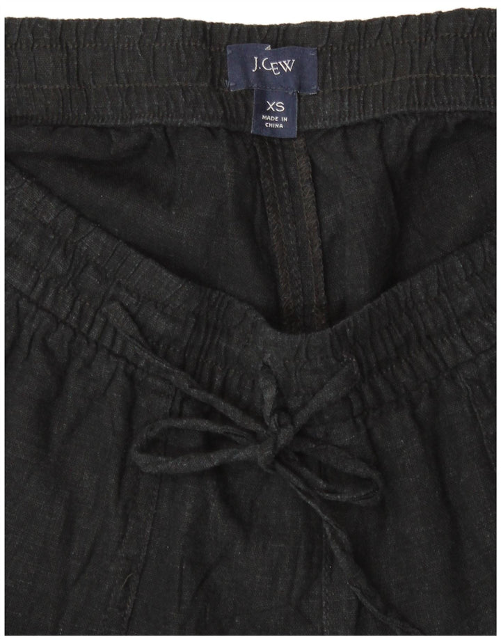 J. CREW Pantalones cortos casuales para mujer XS W26 Lino negro