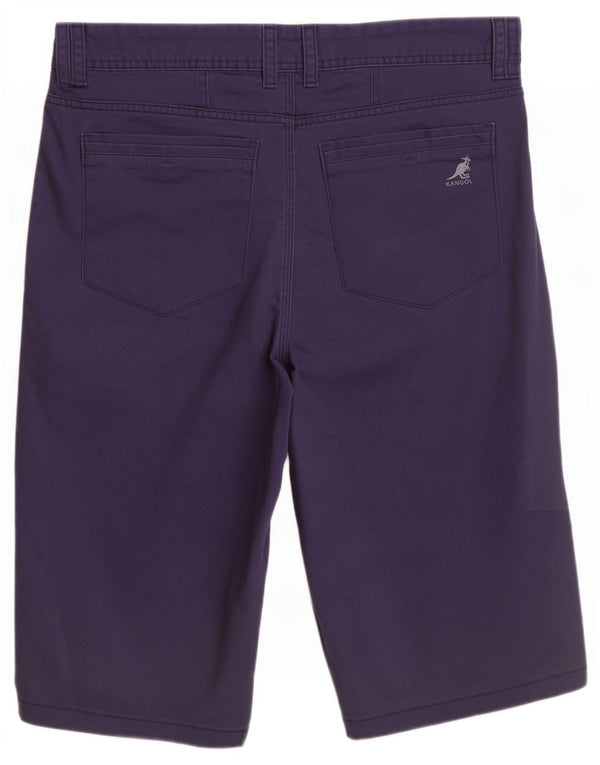 Pantalones cortos chinos Kangol para hombre medianos W32 algodón azul marino