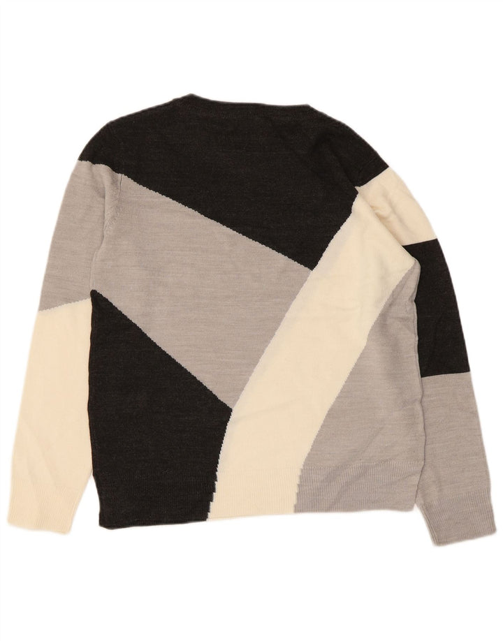 MARKS & SPENCER Suéter tipo jersey con cuello barco para mujer UK 10 Small Multicolor