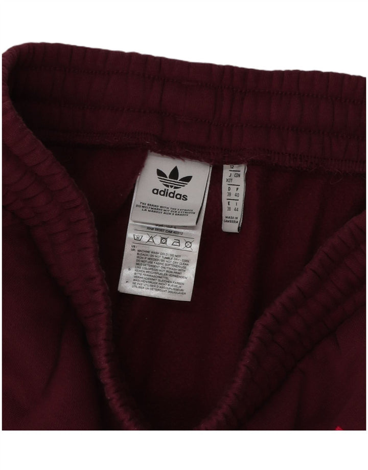 ADIDAS Pantalones de chándal gráficos para mujer Joggers UK 12 Medium Borgoña