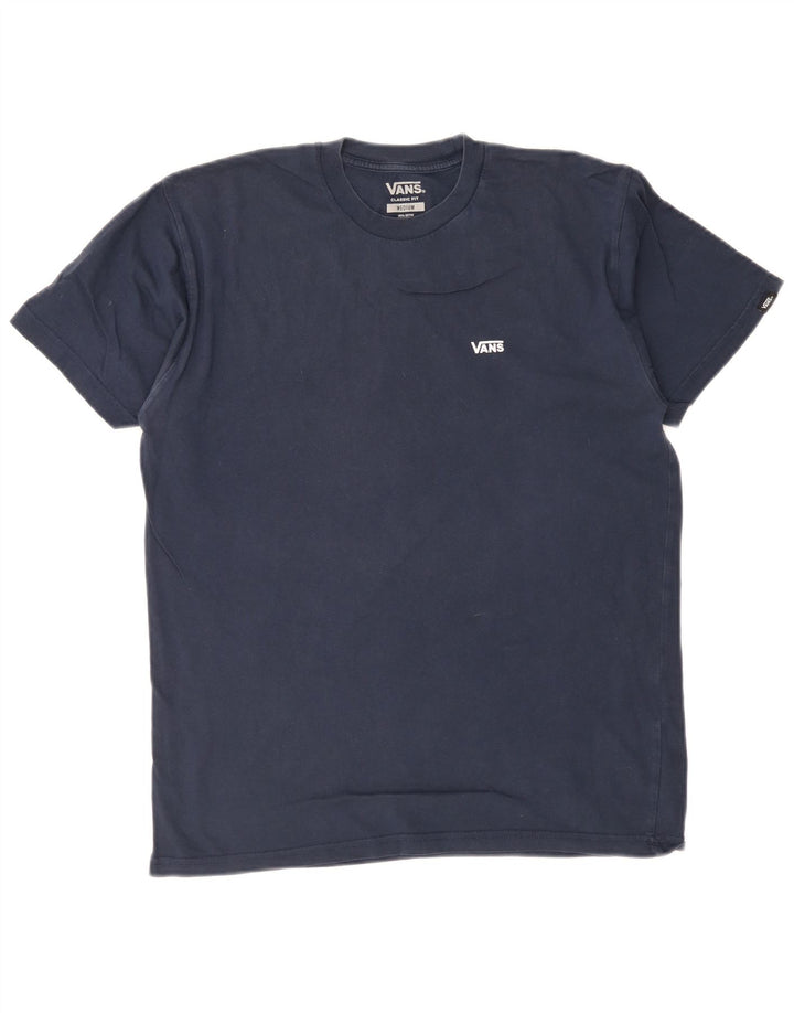 Vans Hombre Classic Fit Camiseta Top Medium Azul Marino Algodón