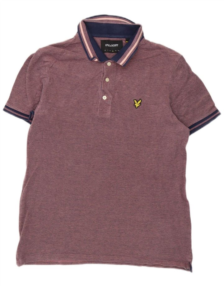 Lyle & Scott Polo para hombre de algodón rosa grande
